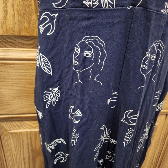 Navy Blue Printed Jumpsuit - Picture 3 of 8